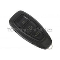 Obal klíče, autoklíč pro Ford C-Max, trojtlačítkový, černý
