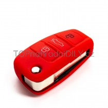 Silikonový obal, pouzdro klíče, červený pro Audi Q7