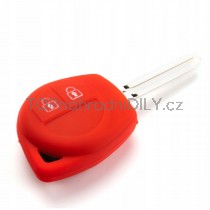 Silikonový obal, pouzdro klíče, červený pro Suzuki SX4