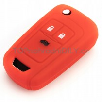 Silikonový obal, pouzdro klíče, červený pro Opel Insignia 3-tlačítkový