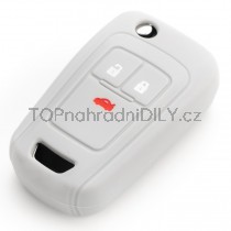 Silikonový obal, pouzdro klíče, šedý pro Chevrolet Orlando 3-tlačítkový