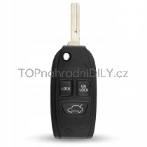 Obal klíče, autoklíč pro Volvo C30, 3-tlačítkový, černý