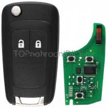 Obal klíče, autoklíč pro Opel Meriva B, 2-tlačítkový, s elektronikou