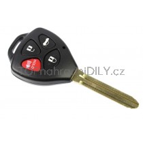 Obal klíče, autoklíč pro Toyota Aygo, čtyřtlačítkový