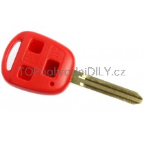 Obal klíče, autoklíč pro Toyota Aygo, třítlačítkový červený