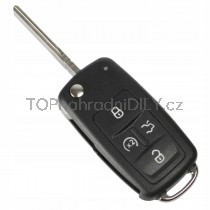 Obal klíče, autoklíč pro VW Golf VI, 5-tlačítkový, 10-15