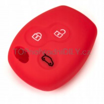 Silikonový obal, pouzdro klíče, barva červená Renault Kangoo