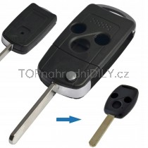 Obal klíče, holoklíč pro Honda Jazz, 3-tlačítkový, černý