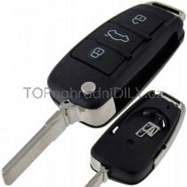 Obal klíče, holoklíč pro Audi A6, 3-tlačítkový, černý