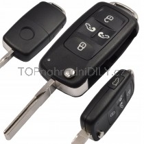 Obal klíče, holoklíč pro VW T5, 5-tlačítkový, černý