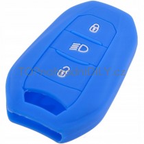 Silikonový obal, pouzdro klíče, modrý pro Peugeot 5008