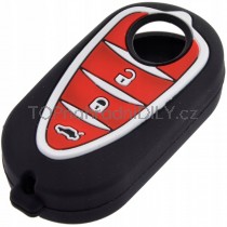 Silikonový obal, pouzdro klíče, černý+červený Alfa Romeo Giulietta