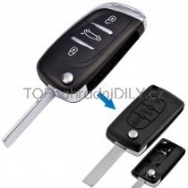 Obal klíče, holoklíč Citroen C5, třítlačítkový 08-14