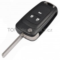 Obal klíče, holoklíč pro Chevrolet Cruze, 3-tlačítkový, s elektronikou
