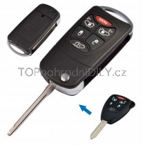 Obal klíče, holoklíč pro Chrysler Sebring, 6-tlačítka Hrot: CY24