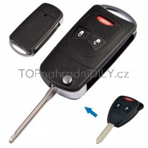 Obal klíče, holoklíč pro Chrysler Sebring, 3-tlačítka Hrot: CY24