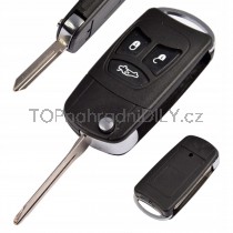 Obal klíče, holoklíč pro Chrysler Town a Country, třítlačítkový Hrot: CY24