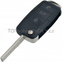 Obal klíče, holoklíč pro Audi, 3-tlačítkový, černý s elektronikou 97-03
