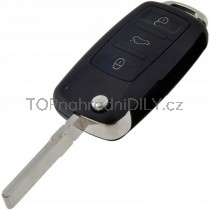 Obal klíče, holoklíč pro Audi A8, 3-tlačítkový, černý s elektronikou 03-09