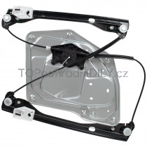Mechanismus stahování oken Škoda Superb II 08-15, přední, levý, s plechem