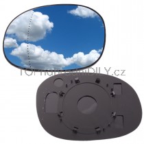Zpětné zrcátko, bez ohřevu sklo, levé Citroen C2, C3 02-09