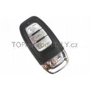 Obal klíče, autoklíč, trojtlačítkový pro Audi A5 8T3, chrom