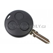 Obal klíče, autoklíč pro Smart Forfour, trojtlačítkový, černý