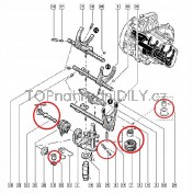 Opravná sada kulisy řadící páky Renault Megane  Scenic a