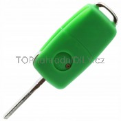 Obal klíče, autoklíč pro Škoda Fabia II, třítlačítkový, zelený a