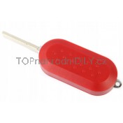 Obal klíče, autoklíč pro Fiat Scudo, třítlačítkový, červený a