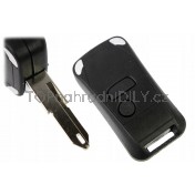 Obal klíče, autoklíč pro Peugeot 206, dvoutlačítkový, černý a