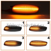 Směrovka boční LED pravá+levá kouřová dynamická Citroen C5 III, 6325G5 a