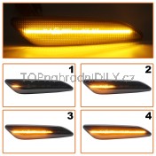 Směrovka boční LED pravá+levá kouřová dynamická Fiat Tipo, 60620142 a
