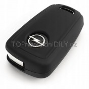 Silikonový obal, pouzdro klíče, černý pro Opel Adam 3-tlačítkový a