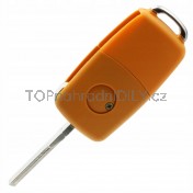 Obal klíče, autoklíč pro Škoda Roomster, třítlačítkový, žlutý a