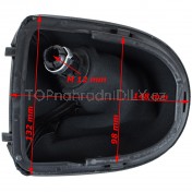 Řadící páka s manžetou Seat Leon II, 5 stupňová 05-13 b