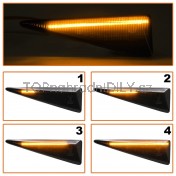 Směrovka boční LED pravá+levá kouřová dynamická Renault Grand Scenic II 04-09 b