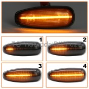 Směrovka boční LED pravá+levá kouřová dynamická Hyundai i30, 07-11 b