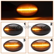Směrovka boční LED pravá+levá kouřová dynamická Smart Crossblade 450, 02-03 b
