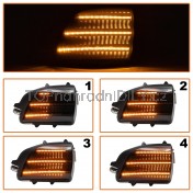 Směrovka boční LED pravá+levá kouřová dynamická Volvo XC70 II 07-16 d