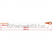 Měrka hladiny oleje Citroen C5 1.6 HDi, 530 mm a