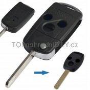 Obal klíče, holoklíč pro Honda Prelude, 3-tlačítkový, černý