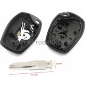 Obal klíče, holoklíč pro Renault Twingo II, 2-tlačítkový, černý b