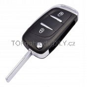 Obal klíče, holoklíč Peugeot 607, dvoutlačítkový a