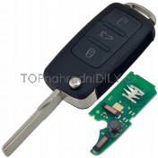 Obal klíče, holoklíč pro VW Phaeton, 3-tlačítkový, s elektronikou