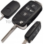 Obal klíče, holoklíč pro VW T5, 5-tlačítkový, černý