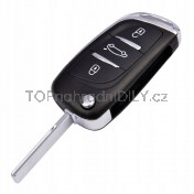 Obal klíče, holoklíč Citroen C5, třítlačítkový 08-14 a