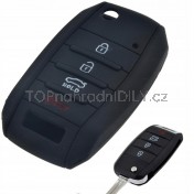 Silikonový obal, pouzdro klíče Kia Soul černý 4-tlačítka a