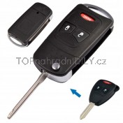 Obal klíče, holoklíč pro Chrysler Town a Country, 3-tlačítka Hrot: CY24