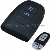 Silikonový obal, pouzdro klíče, černý Audi a